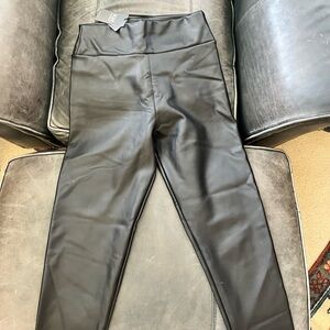 robert matthew faux leather pants XL